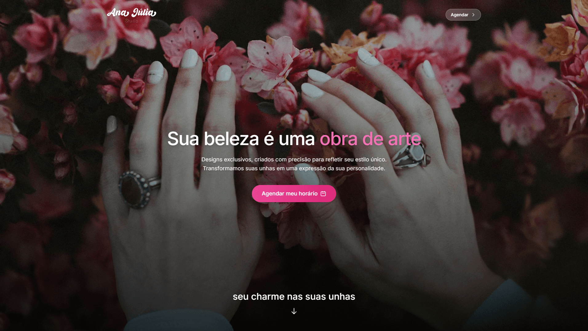 Ana Julia Studio - Website de Agendamento
